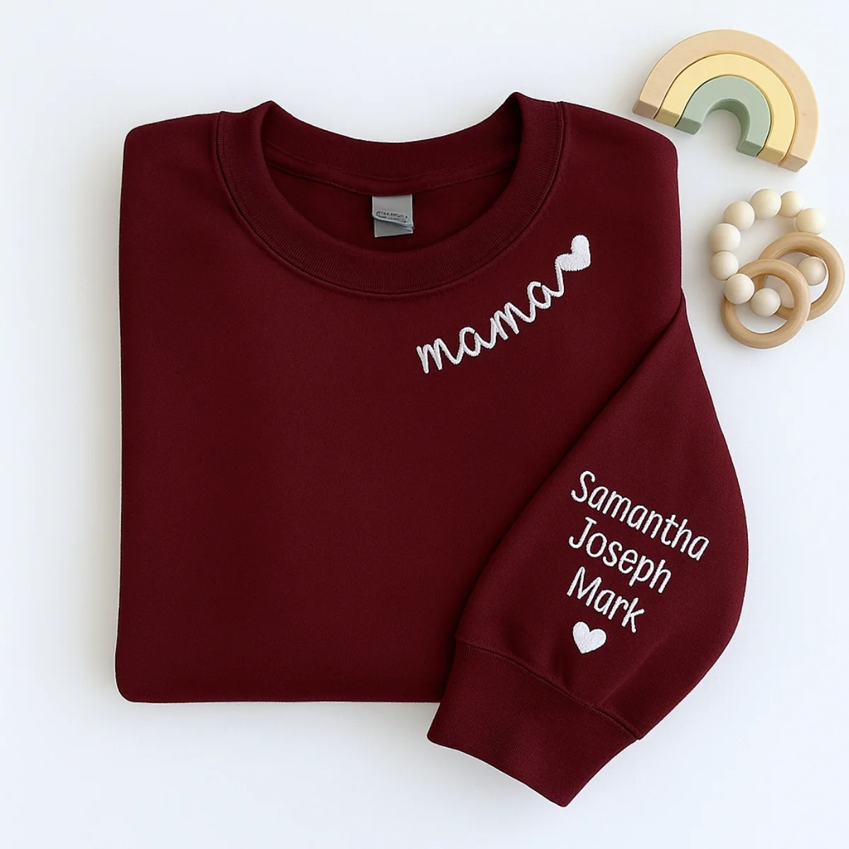 Mama Custom Hoodies with Kids Names - Personalized Mom Embroidered Sweatshirts - Perfect Mother's Day Gift - Image 5