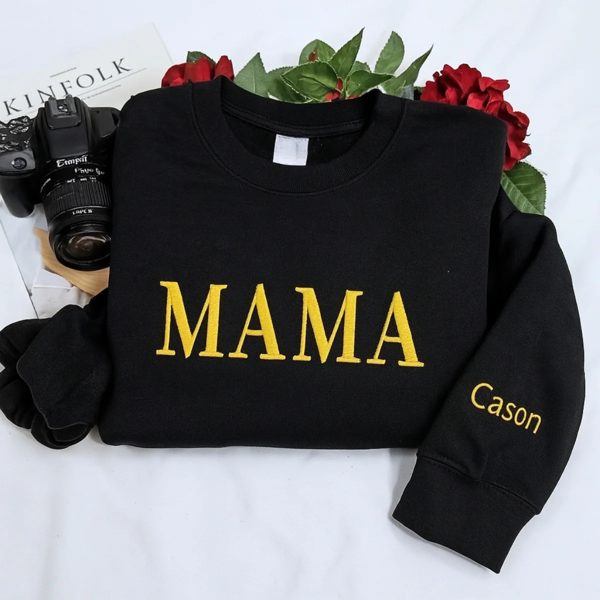Mama Hoodies - Personalized Child Name Embroidered Sweatshirts - Custom Mom Gift - Image 3
