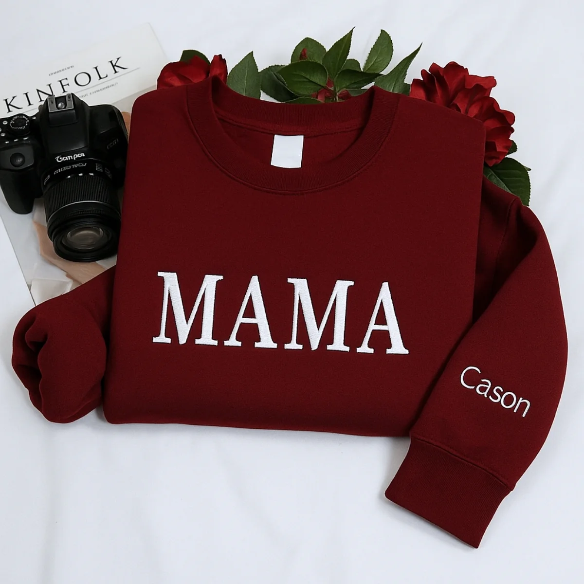 Mama Hoodies - Personalized Child Name Embroidered Sweatshirts - Custom Mom Gift - Image 4