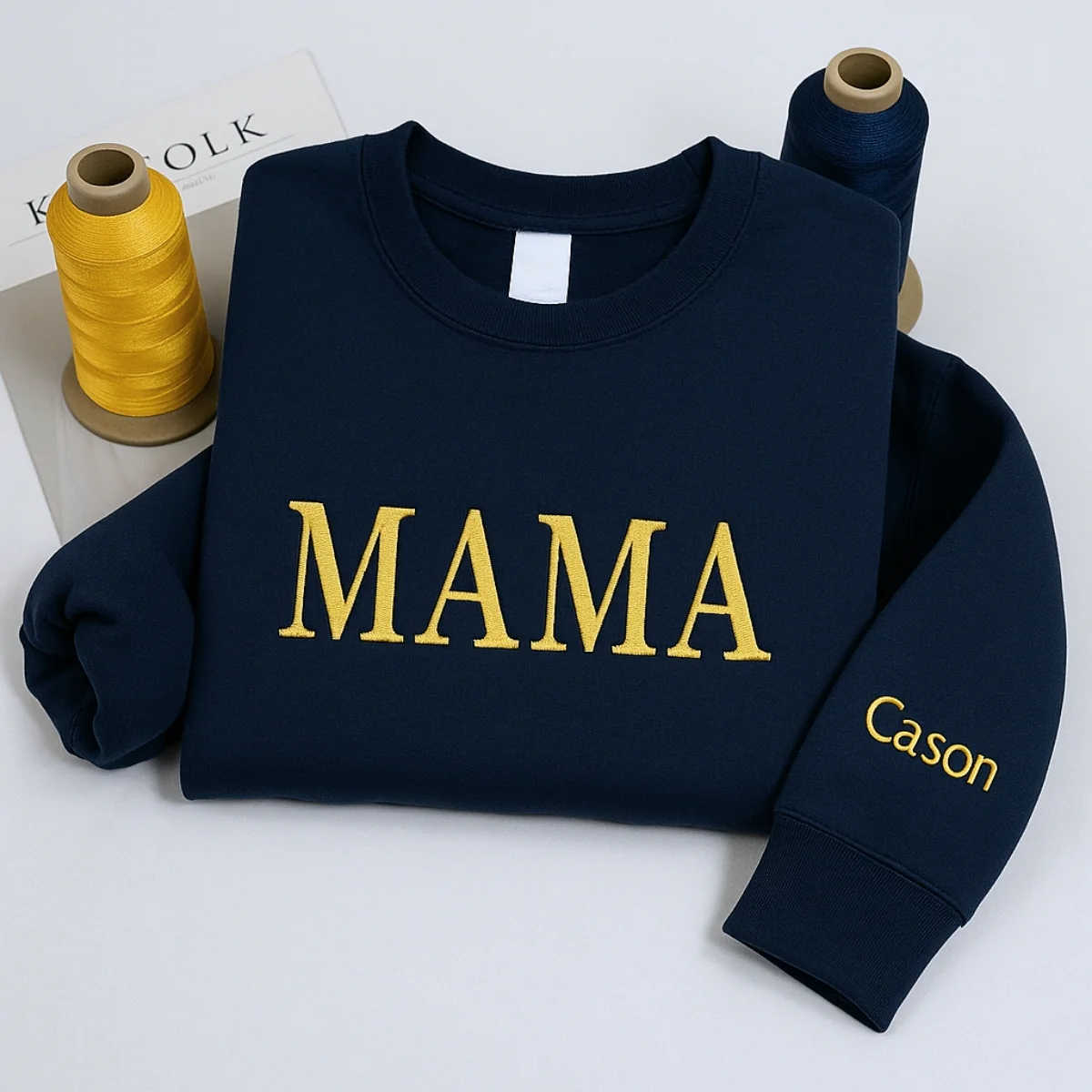 Mama Hoodies - Personalized Child Name Embroidered Sweatshirts - Custom Mom Gift - Image 5