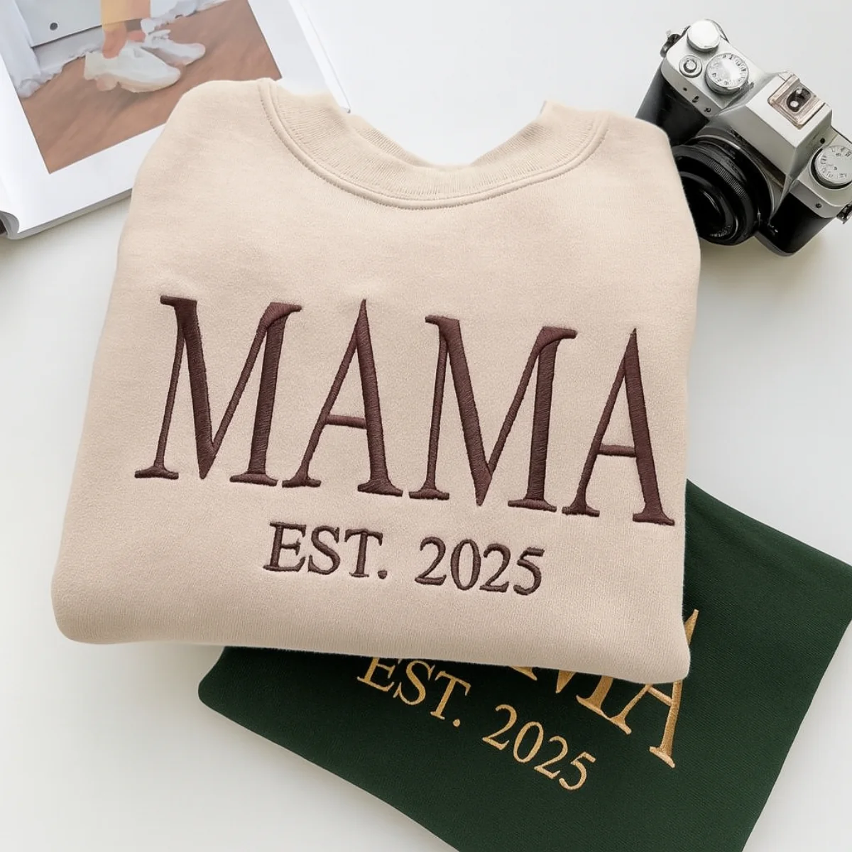 Mama Hoodies - Personalized Child Name Embroidered Sweatshirts - Custom Mom Gift - Image 6