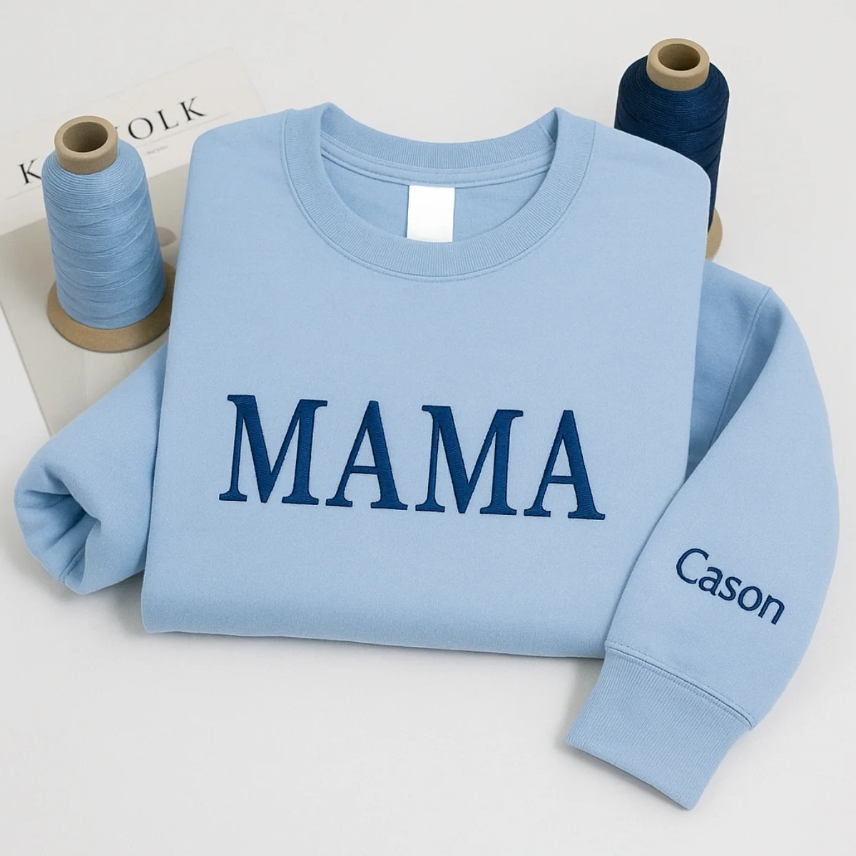 Mama Hoodies - Personalized Child Name Embroidered Sweatshirts - Custom Mom Gift - Image 7