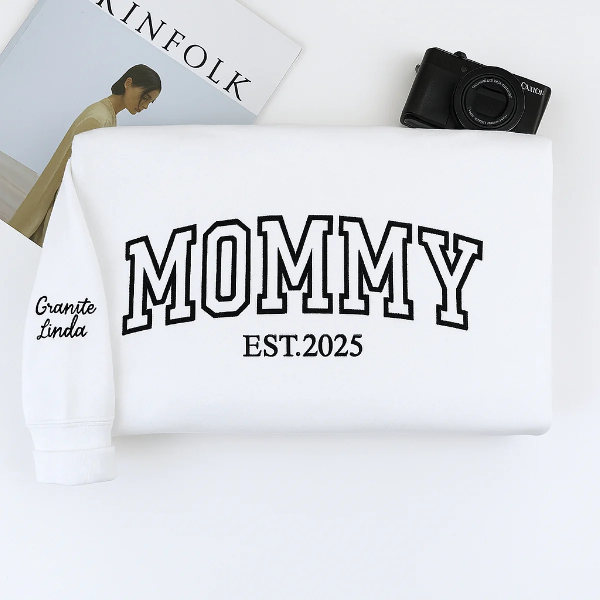 Mommy Custom Hoodies - Varsity Style Embroidered Sweatshirts with Kids Names - Perfect Mother's Day Gift - Image 3