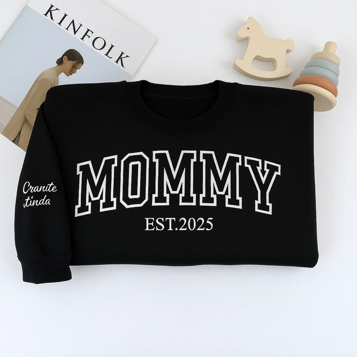 Mommy Custom Hoodies - Varsity Style Embroidered Sweatshirts with Kids Names - Perfect Mother's Day Gift - Image 4