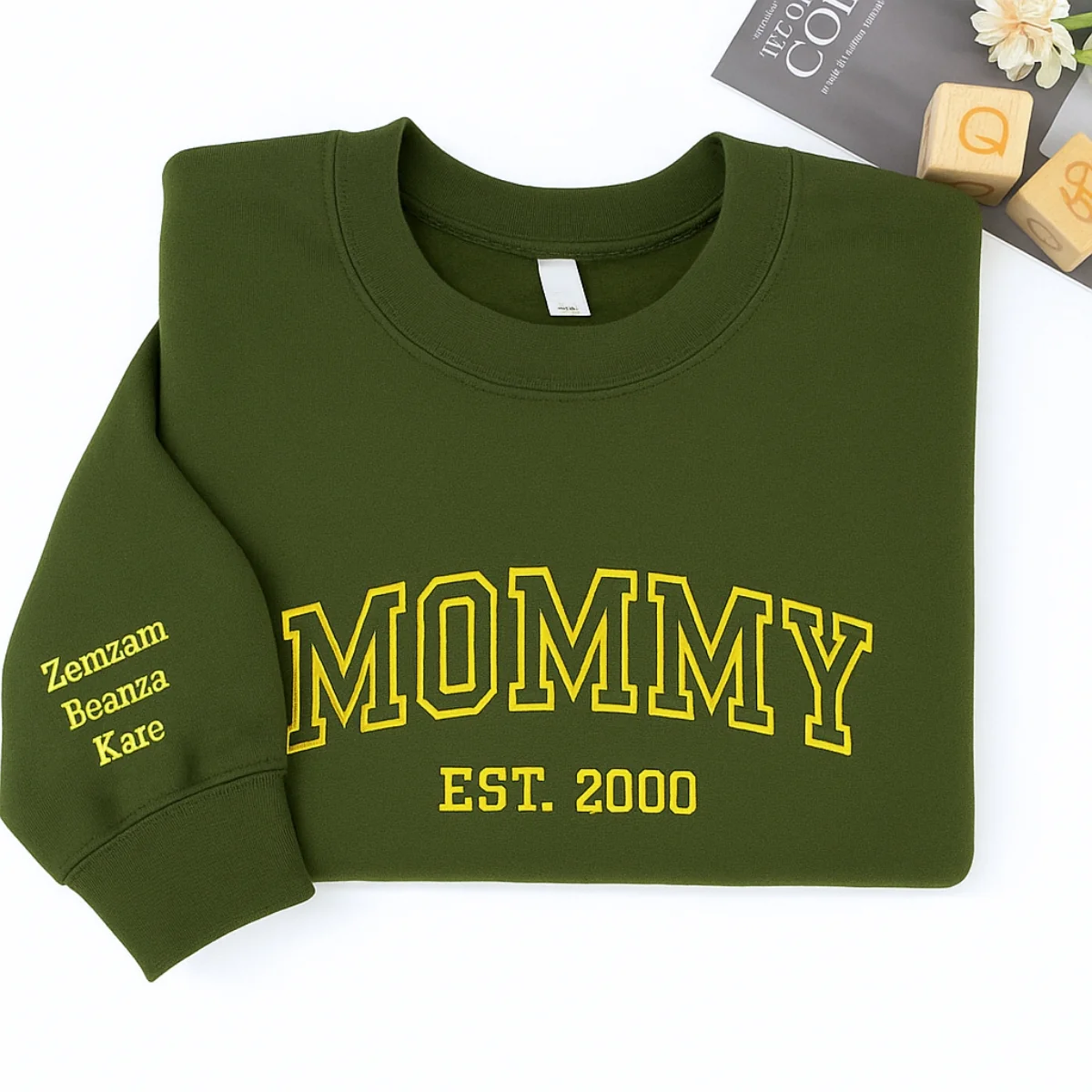Mommy Custom Hoodies - Varsity Style Embroidered Sweatshirts with Kids Names - Perfect Mother's Day Gift - Image 6