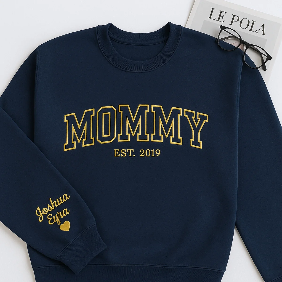Mommy Custom Hoodies - Varsity Style Embroidered Sweatshirts with Kids Names - Perfect Mother's Day Gift - Image 7