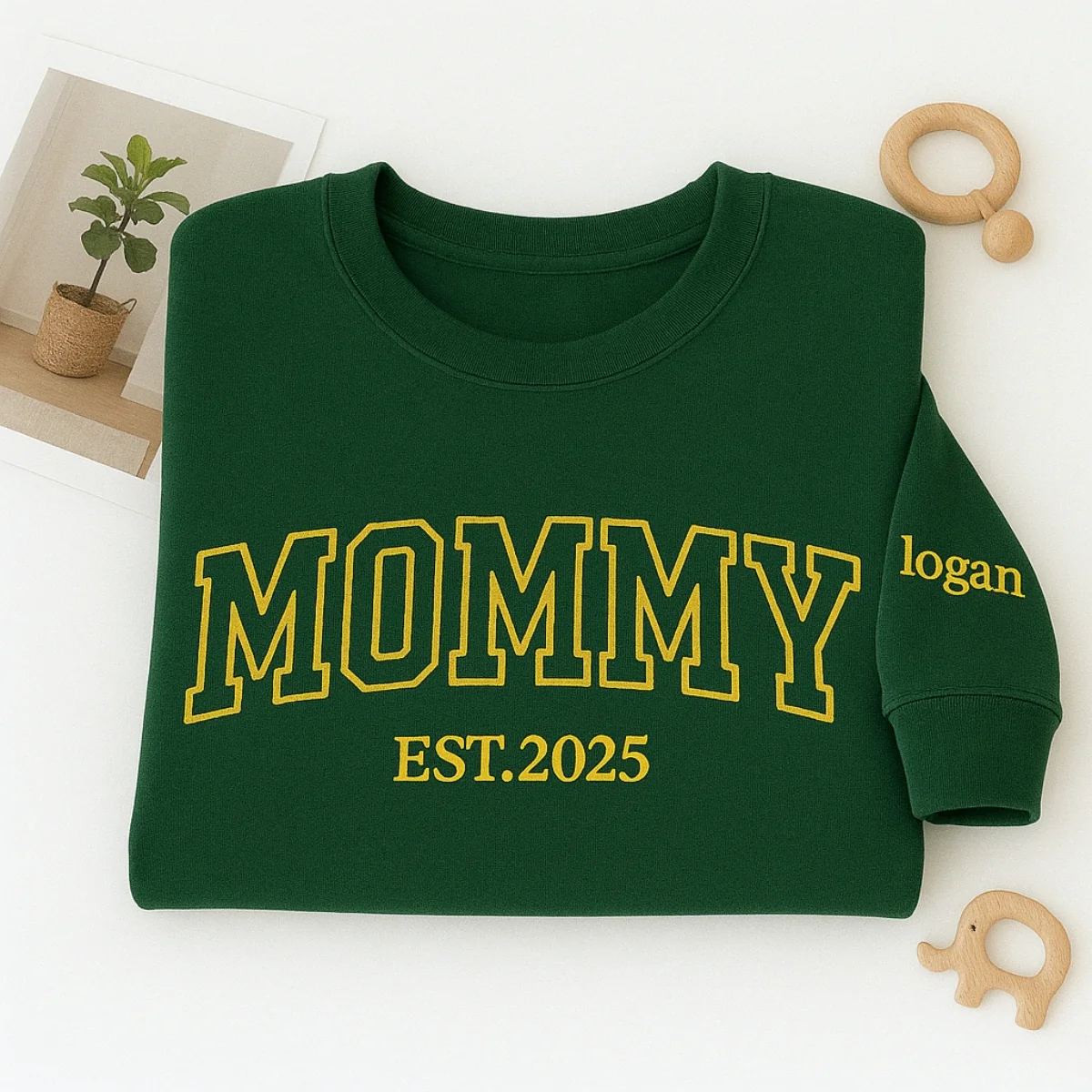 Mommy Custom Hoodies - Varsity Style Embroidered Sweatshirts with Child Name - Perfect Mother's Day Gift - Image 2