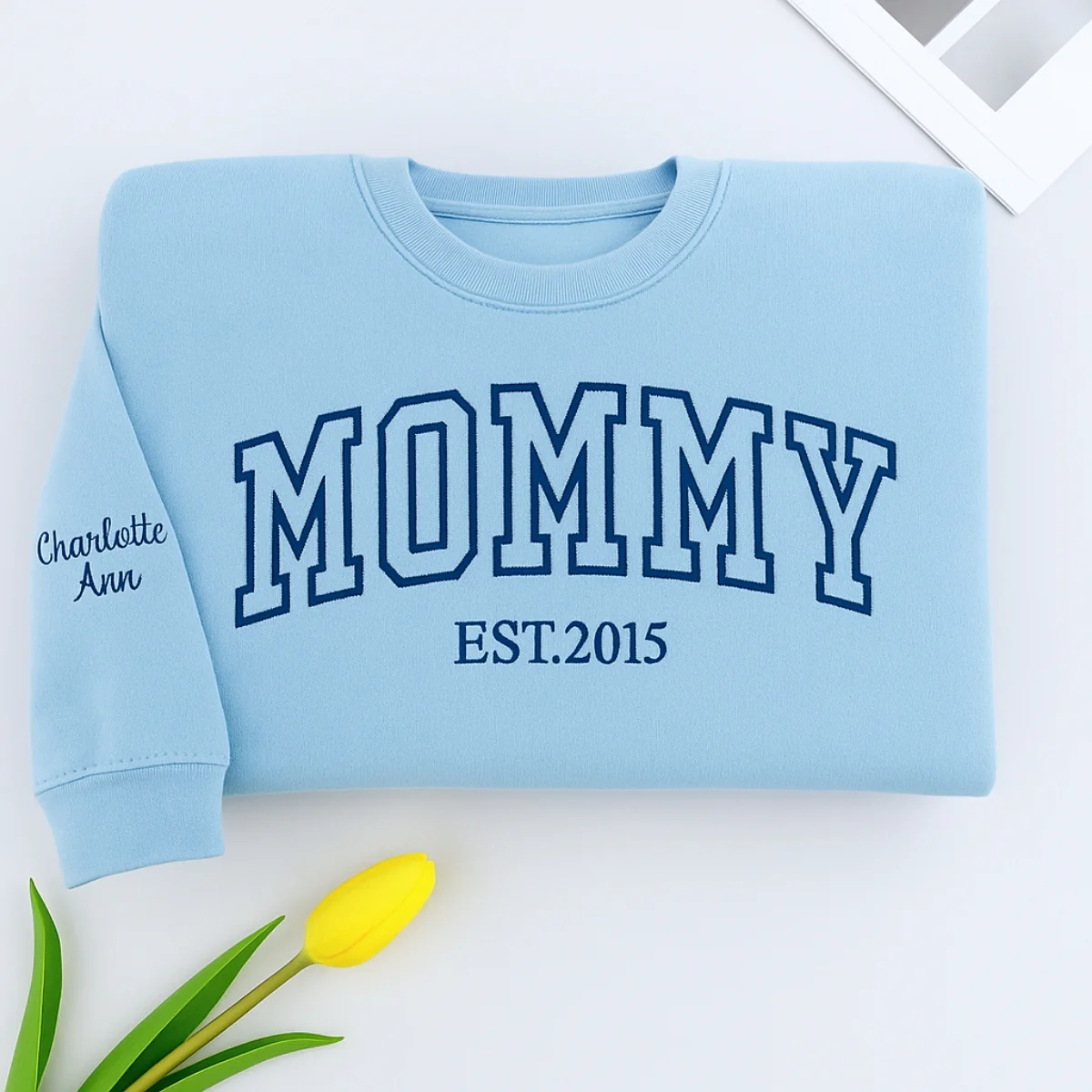 Mommy Custom Hoodies - Varsity Style Embroidered Sweatshirts with Child Name - Perfect Mother's Day Gift - Image 5