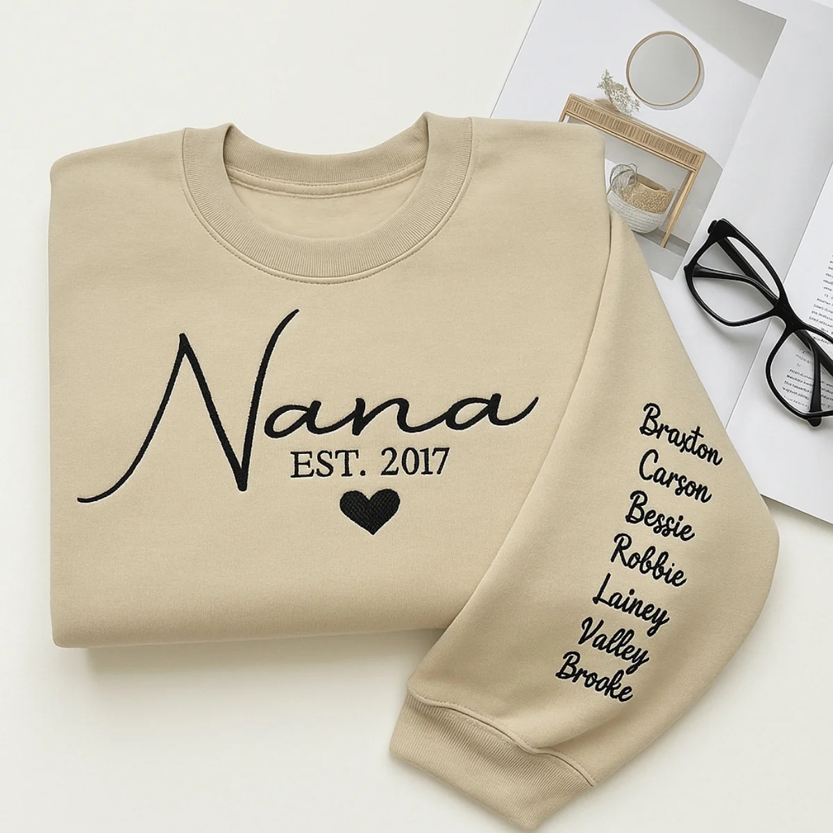 Mother's Day Nana Sweatshirt - Custom Grandma Hoodie with Grandchildren Names - Perfect Grandmother Gift - Image 3