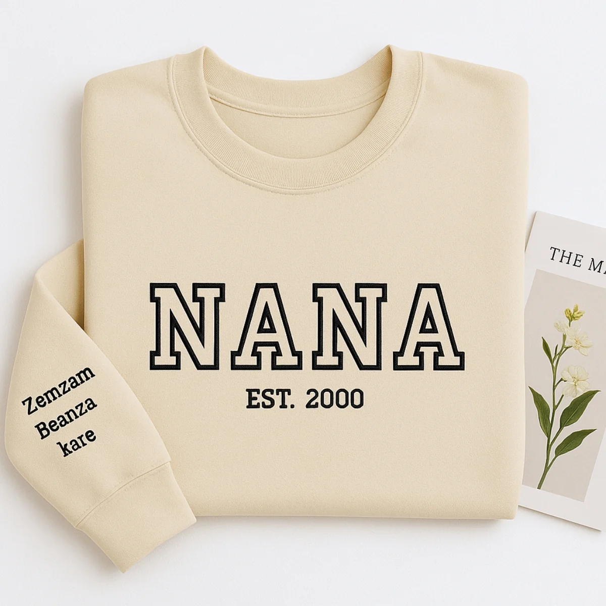 Nana Custom Hoodie - Varsity Style Grandmother Embroidered Sweatshirt - Perfect Grandma Gift - Image 2