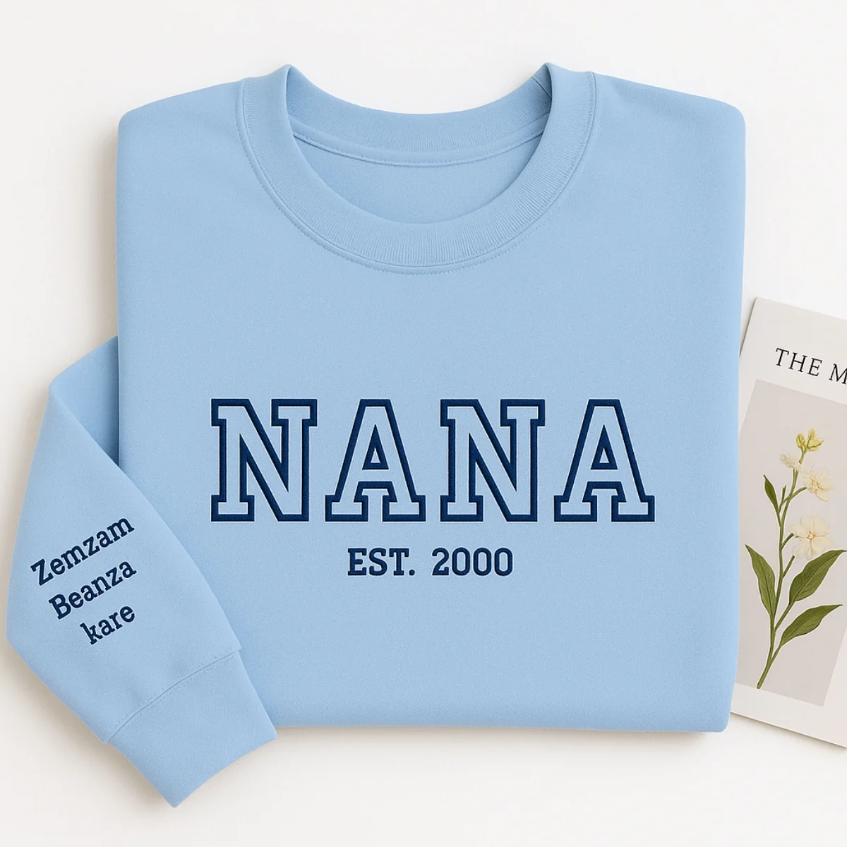 Nana Custom Hoodie - Varsity Style Grandmother Embroidered Sweatshirt - Perfect Grandma Gift - Image 5