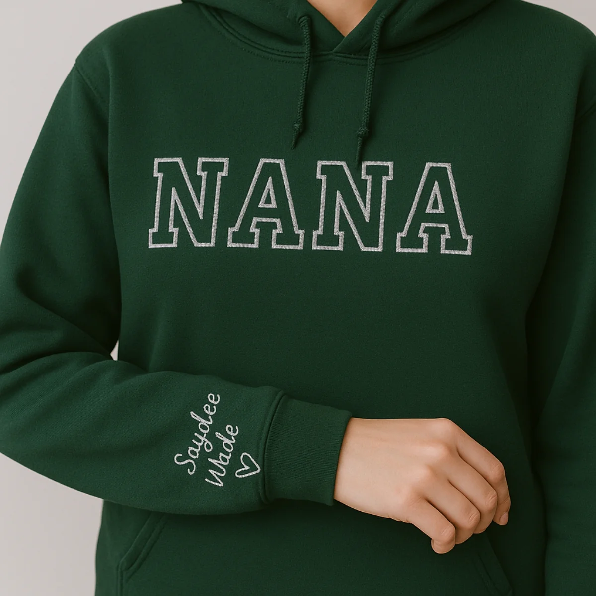 Nana Custom Hoodie - Varsity Style Grandmother Embroidered Sweatshirt - Perfect Grandma Gift - Image 7
