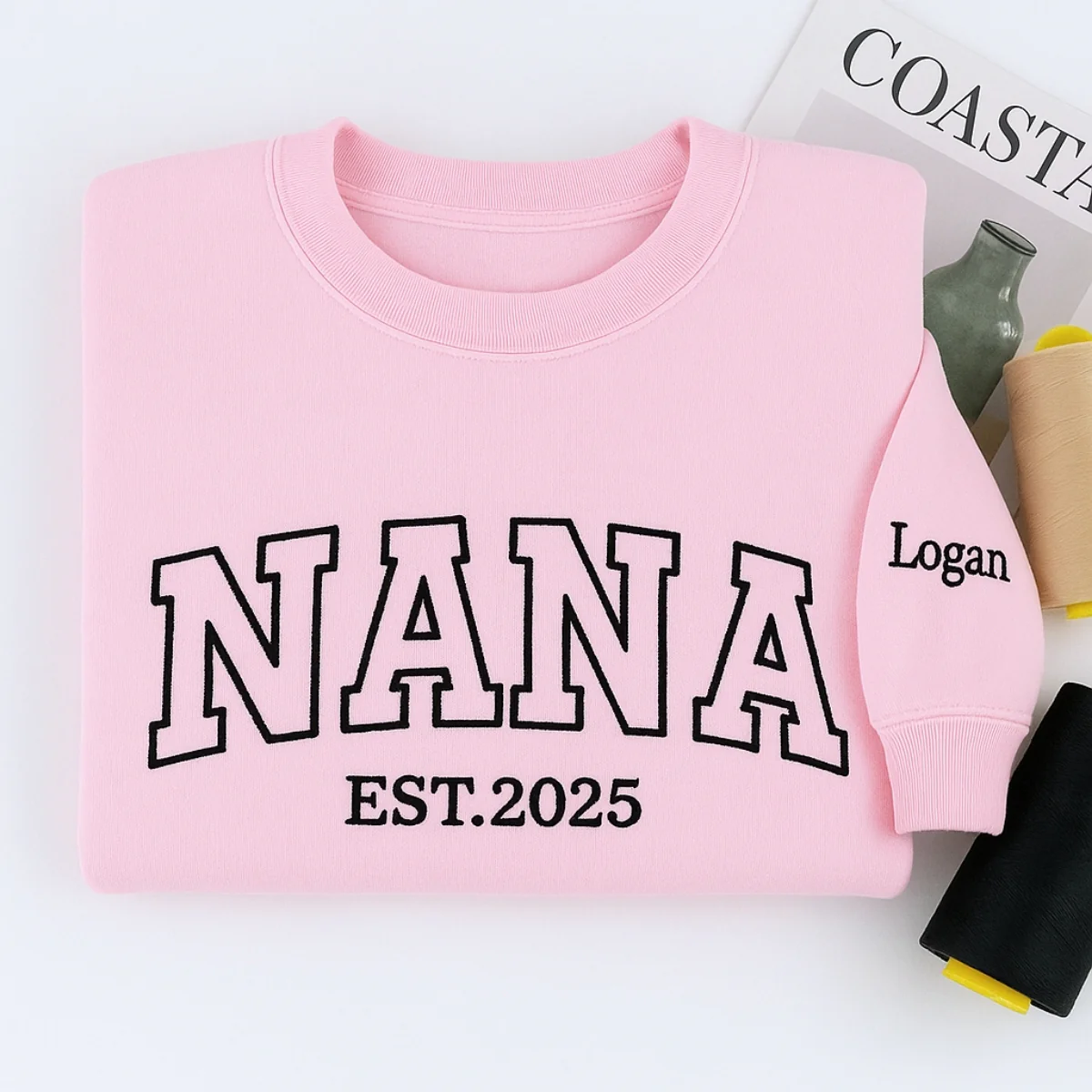 Nana Custom Hoodies - Grandma EST Year Embroidered Sweatshirts - Perfect Mother's Day Gift - Image 4