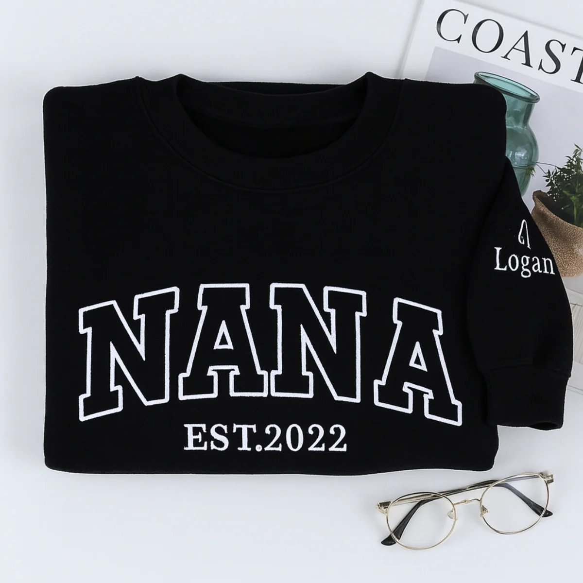 Nana Custom Hoodies - Grandma EST Year Embroidered Sweatshirts - Perfect Mother's Day Gift - Image 5