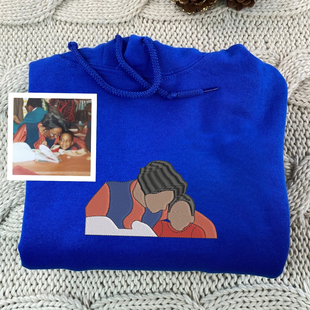 Nana Custom Hoodies - Family Photo Embroidered Sweatshirts - Personalized Grandmother Gift - Image 6