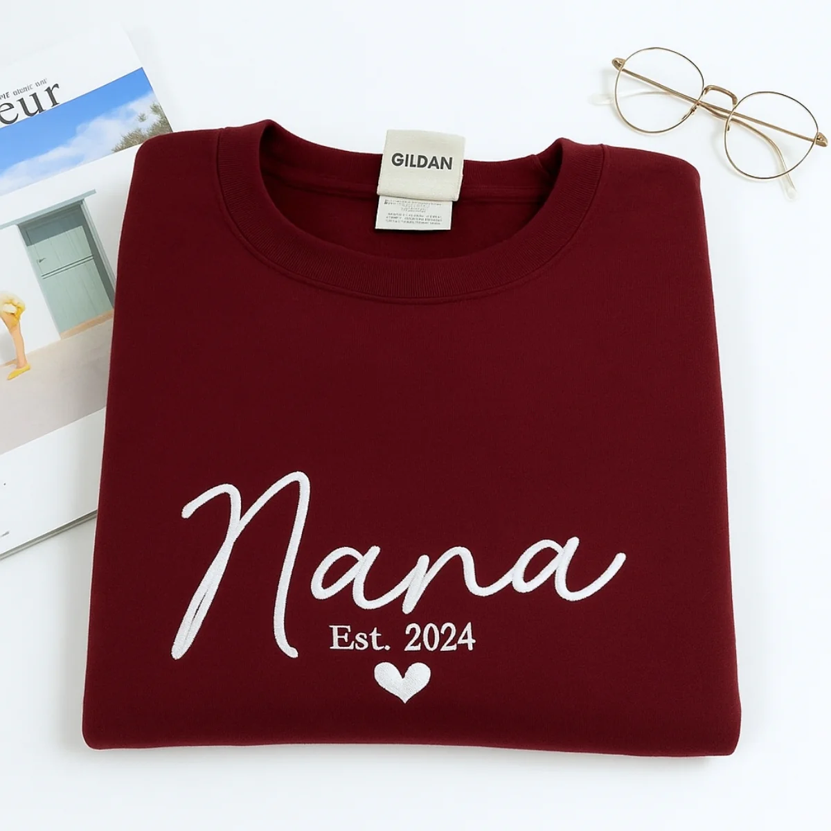 Nana Custom Hoodies - Grandmother Embroidered Sweatshirts - Perfect New Baby Gift - Image 2