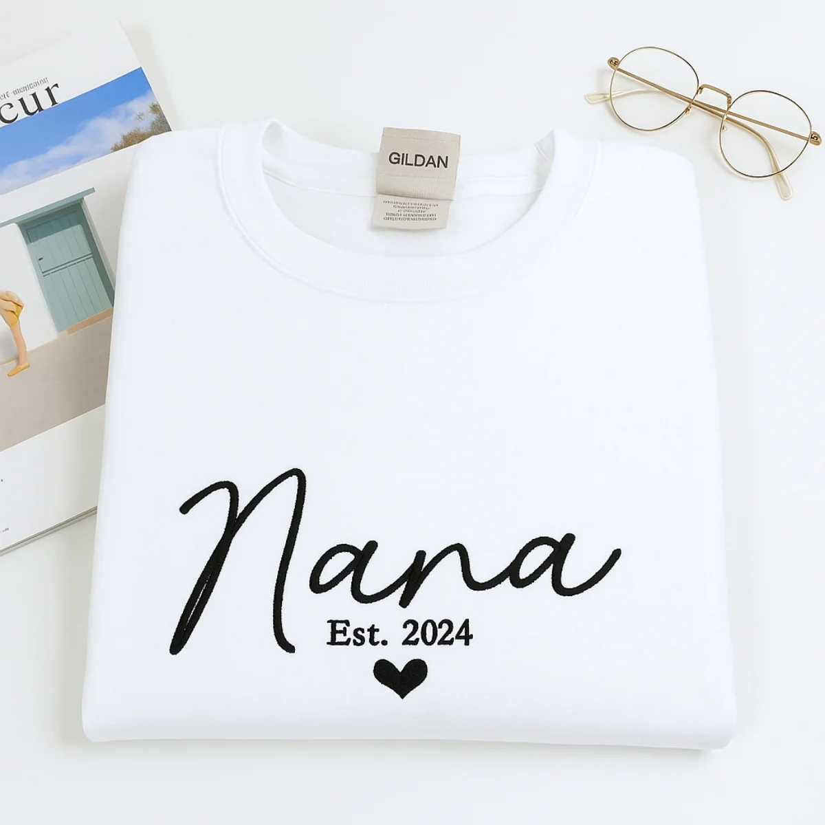 Nana Custom Hoodies - Grandmother Embroidered Sweatshirts - Perfect New Baby Gift - Image 4