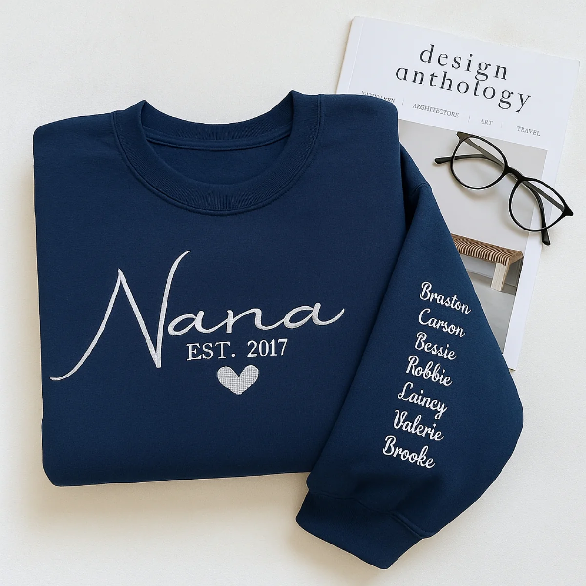 Nana Custom Sweatshirt - Personalized Grandma Embroidered Hoodie with Grandchildren Names - Perfect Grandmother Gift - Image 5