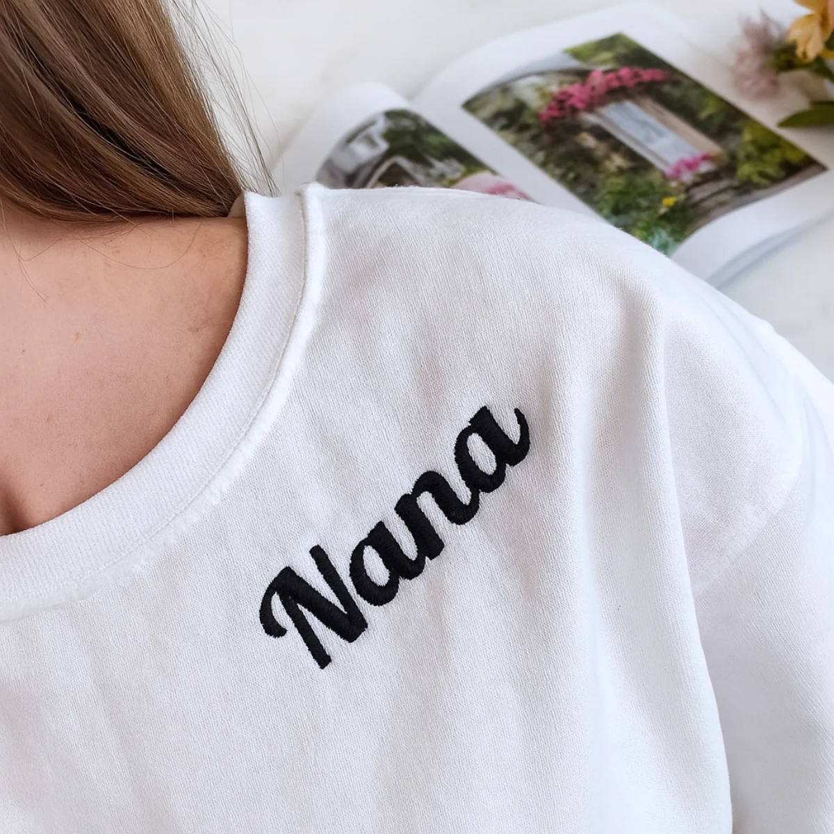 Nana Neckline Embroidered Sweatshirts - Custom Grandmother Hoodies - Mother's Day Gift - Image 6