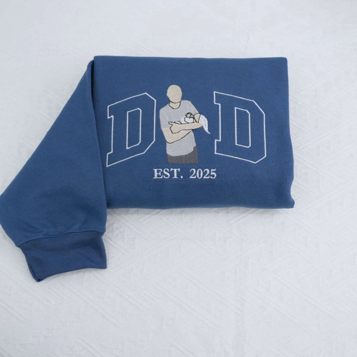 New Dad Custom Hoodies - First Father Embroidered Sweatshirts - Perfect Father's Day Gift - Image 4