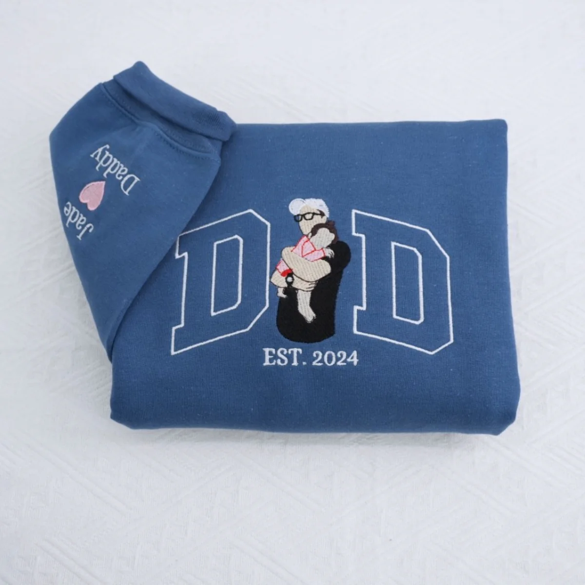 New Dad Custom Hoodies - First Father Embroidered Sweatshirts - Perfect Father's Day Gift - Image 7