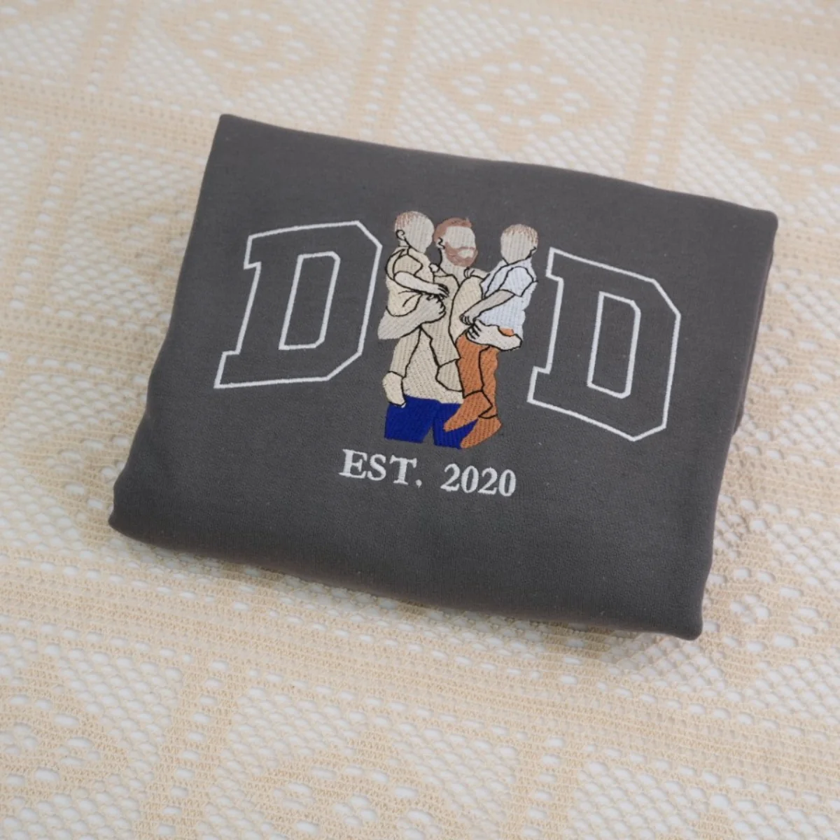 New Dad Custom Hoodies - First Father Embroidered Sweatshirts - Perfect Father's Day Gift - Image 8