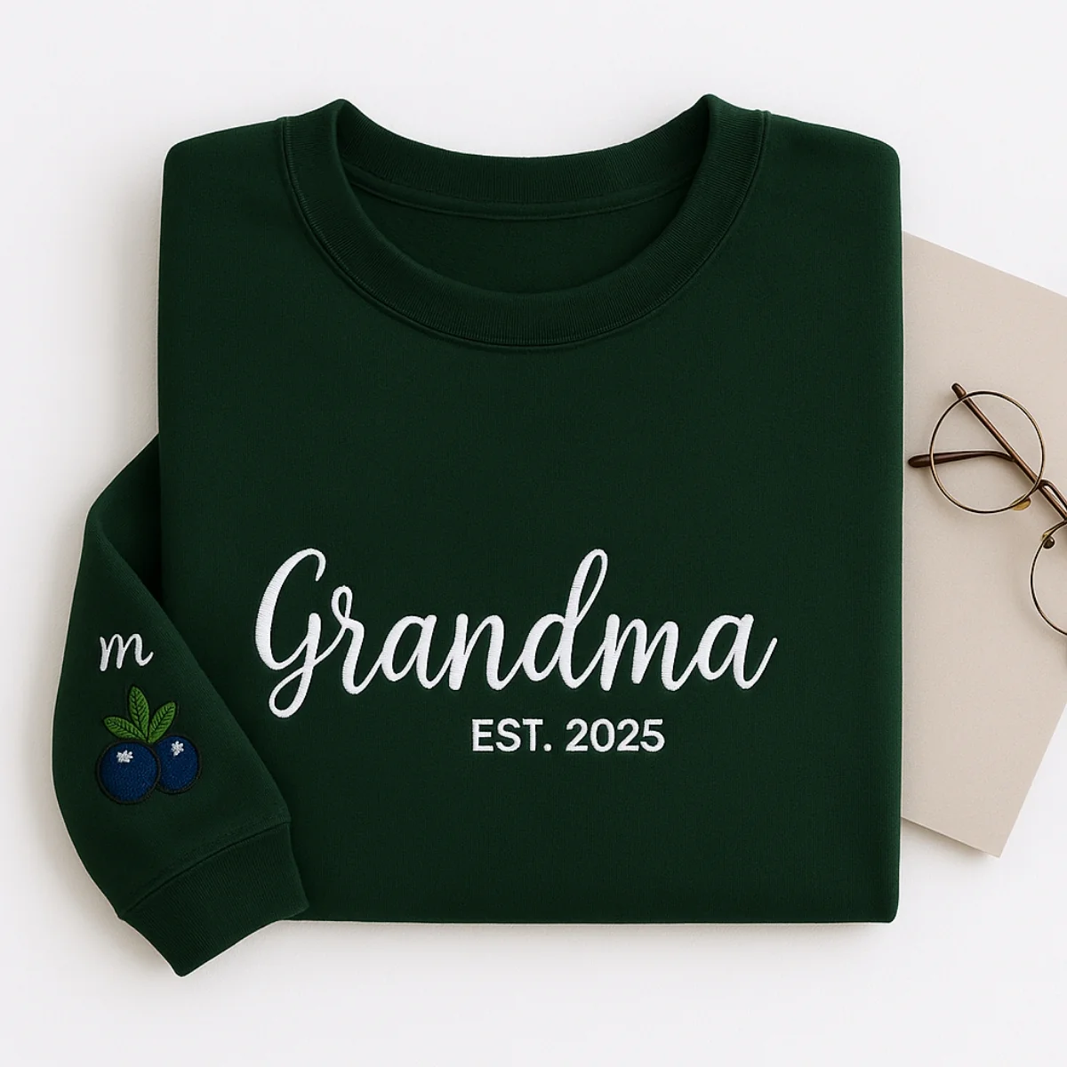 New Grandma Custom Sweatshirt - Grandma Embroidered Gift - Perfect Mother's Day Present - Image 6