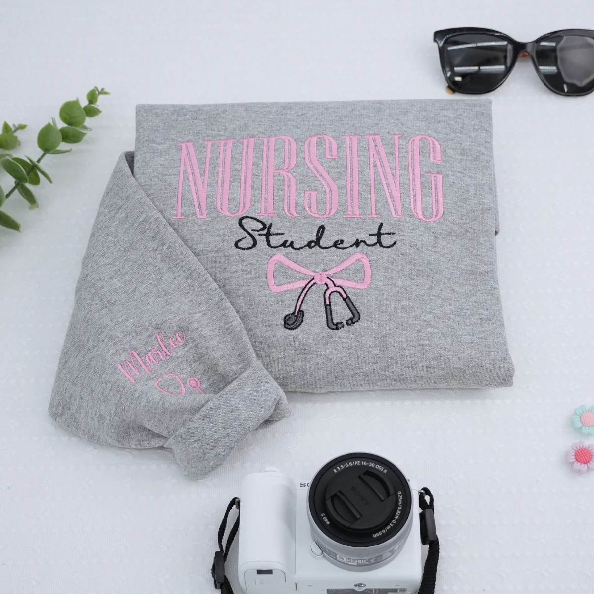 Nursing Student Custom Sweatshirt - Personalized Nursing School Embroidered Hoodie - Perfect Gift - Image 6