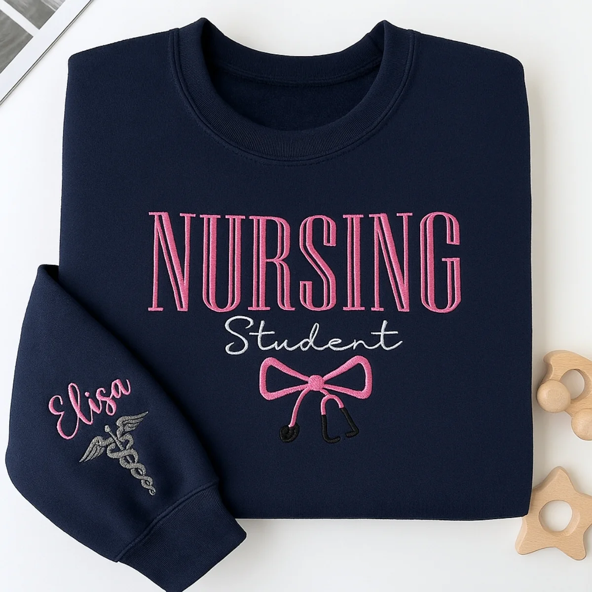 Nursing Student Hoodies - Personalized Name Embroidered Sweatshirts - Graduation Gift - Image 6