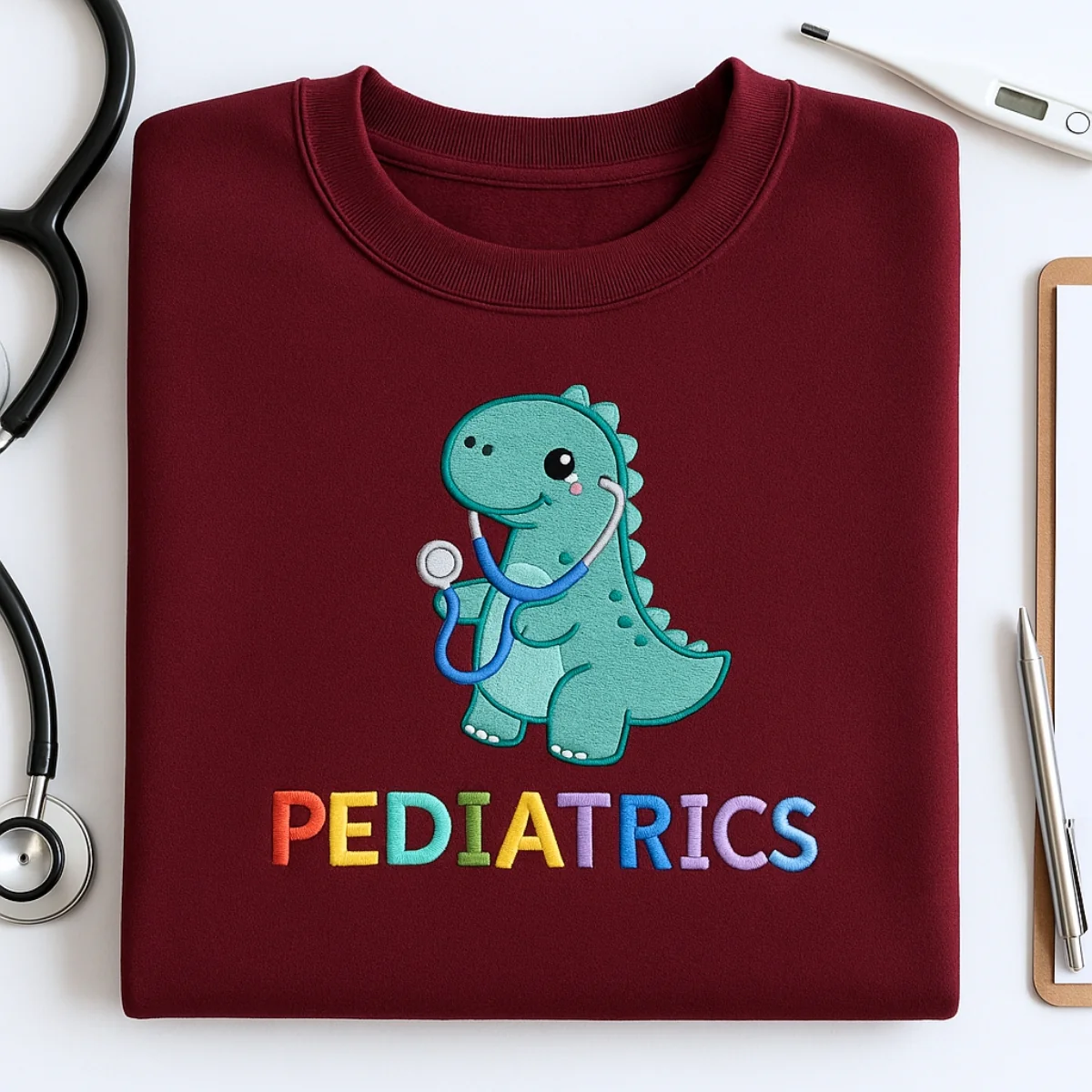 Pediatrics Custom Sweatshirt - Pediatric Nurse Embroidered Hoodie - Perfect Children's Hospital Gift - Image 7