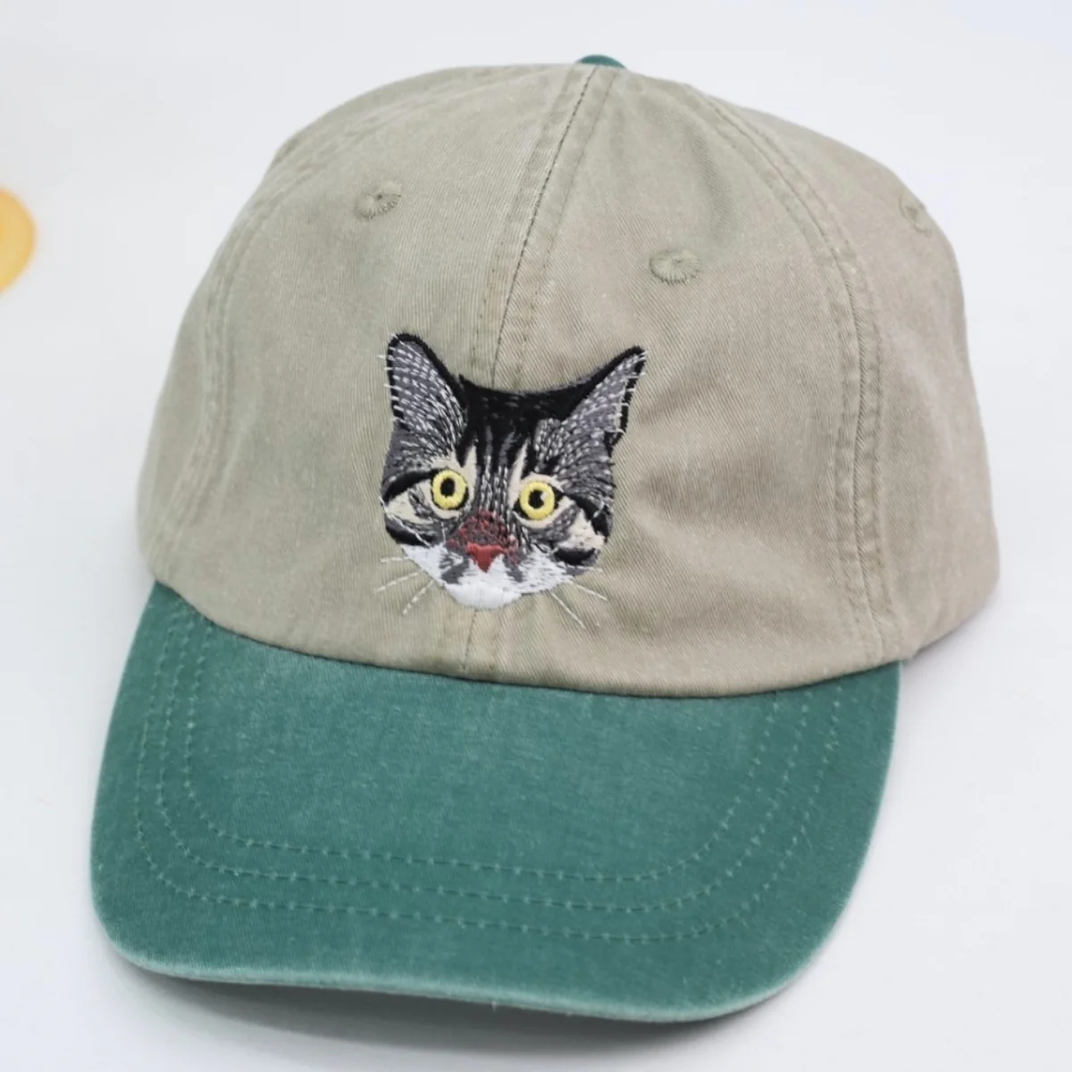 Personalized Cat Face Embroidered Cap - Custom Pet Portrait Accessory - Cat Lover Parent Gift - Image 2