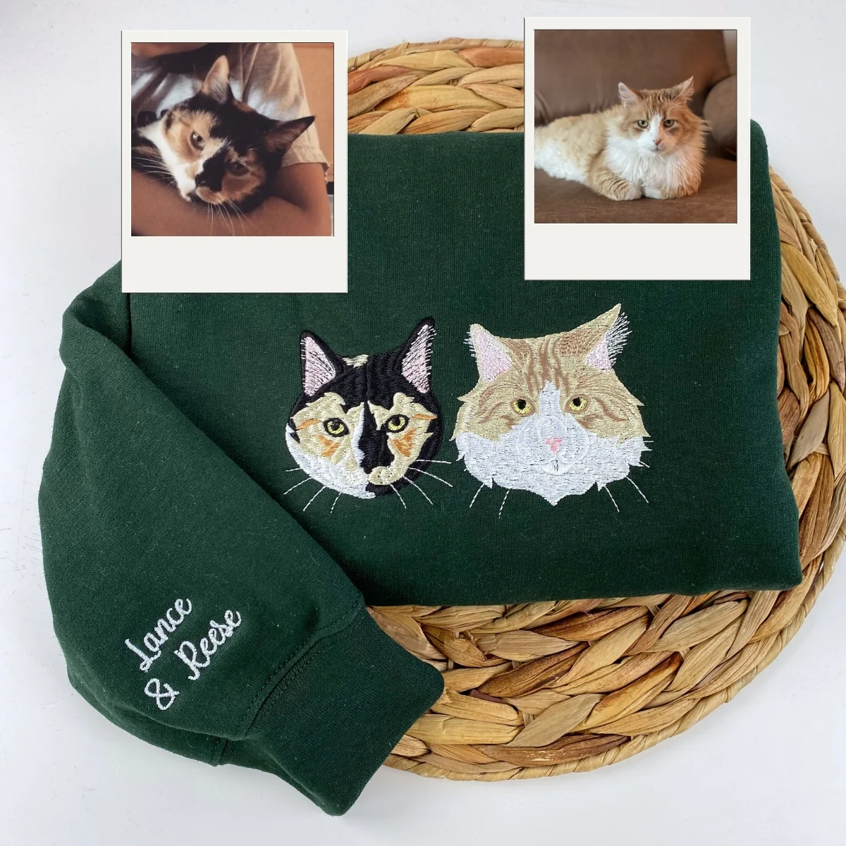 Personalized Cat Hoodies - Custom Pet Embroidery Sweatshirts from Photo - Cat Owner Gift - Image 3