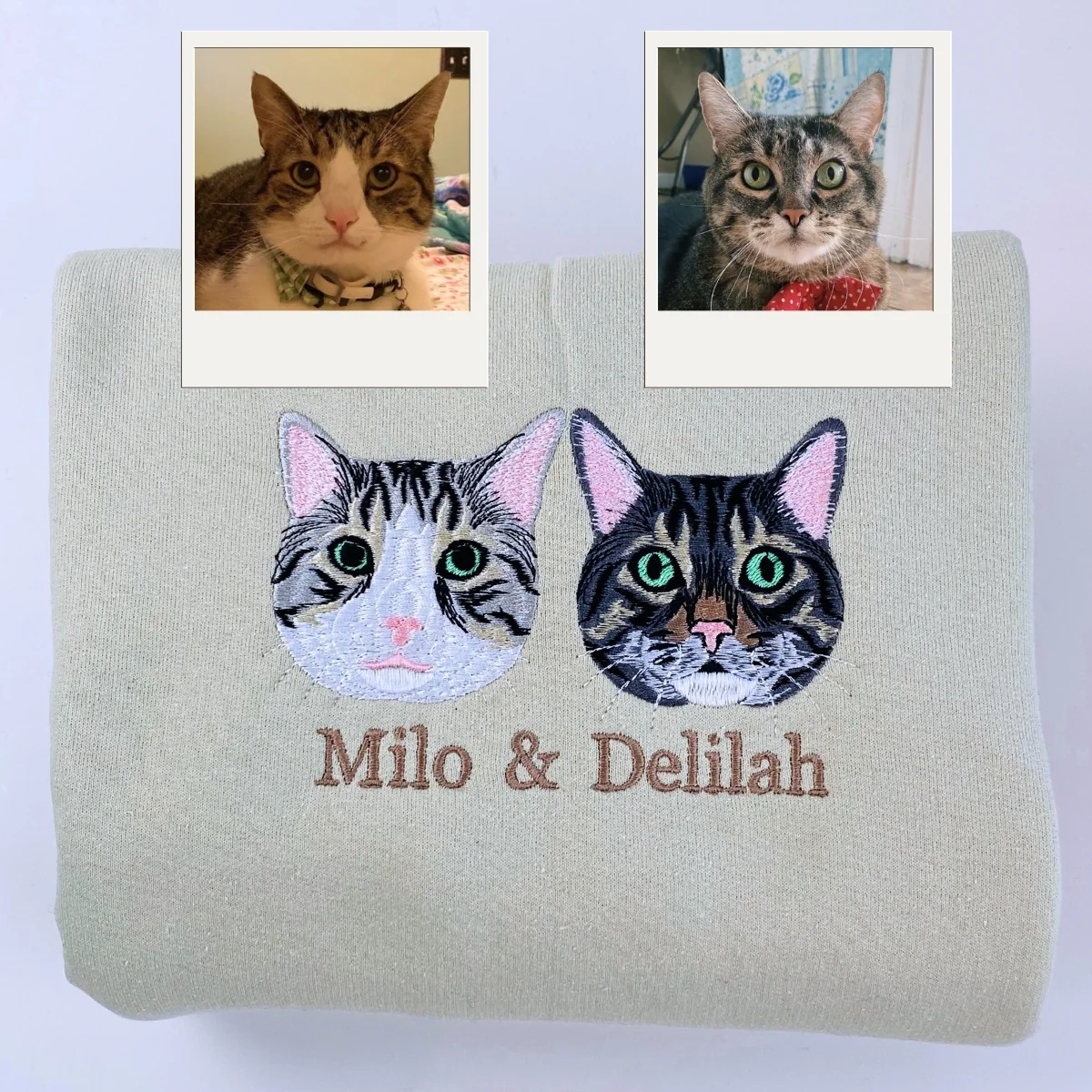 Personalized Cat Hoodies - Custom Pet Embroidery Sweatshirts from Photo - Cat Owner Gift - Image 5