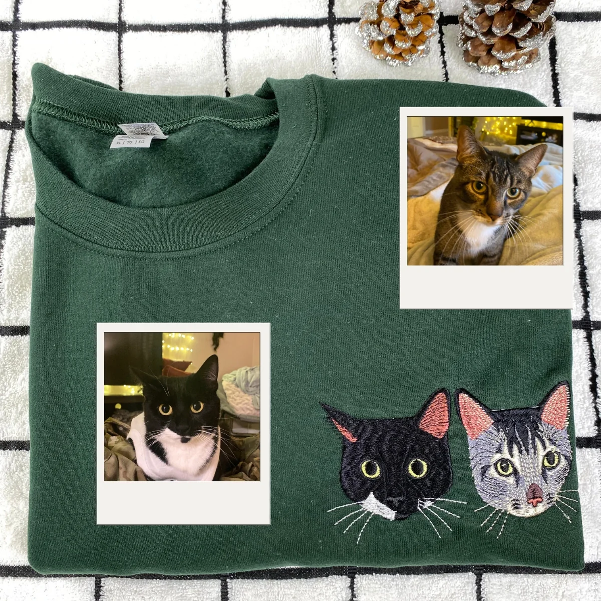 Personalized Cat Hoodies - Custom Pet Embroidery Sweatshirts from Photo - Cat Owner Gift - Image 6