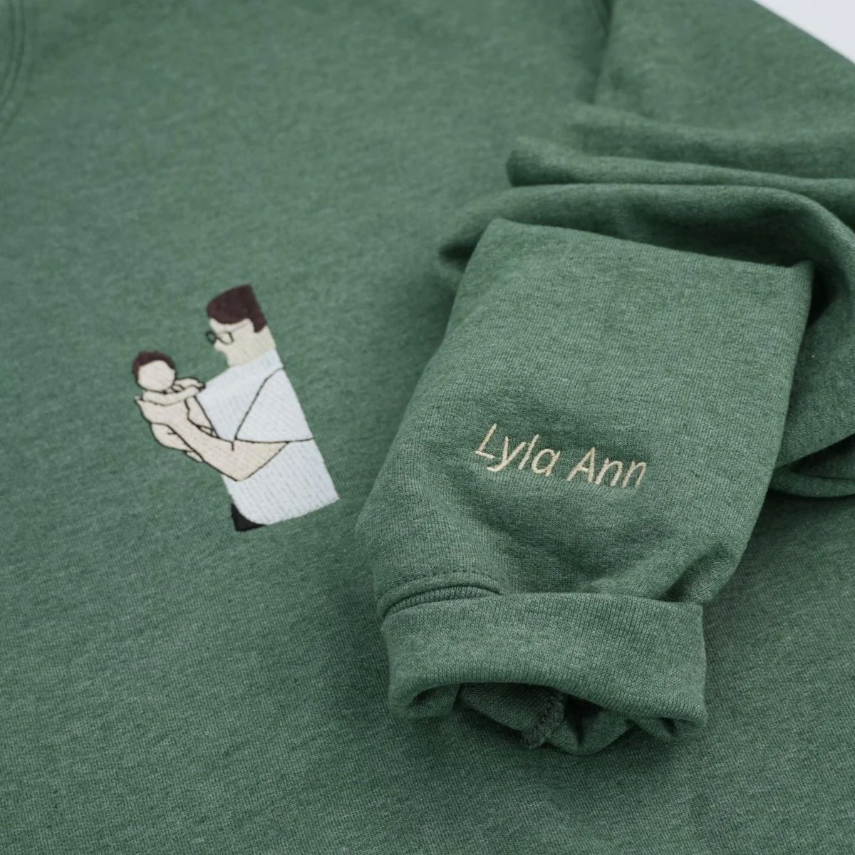 Personalized Dad Baby Sweatshirts - Custom Father Embroidered Hoodies With Baby Name - Perfect New Dad Father's Day Gift - Image 7