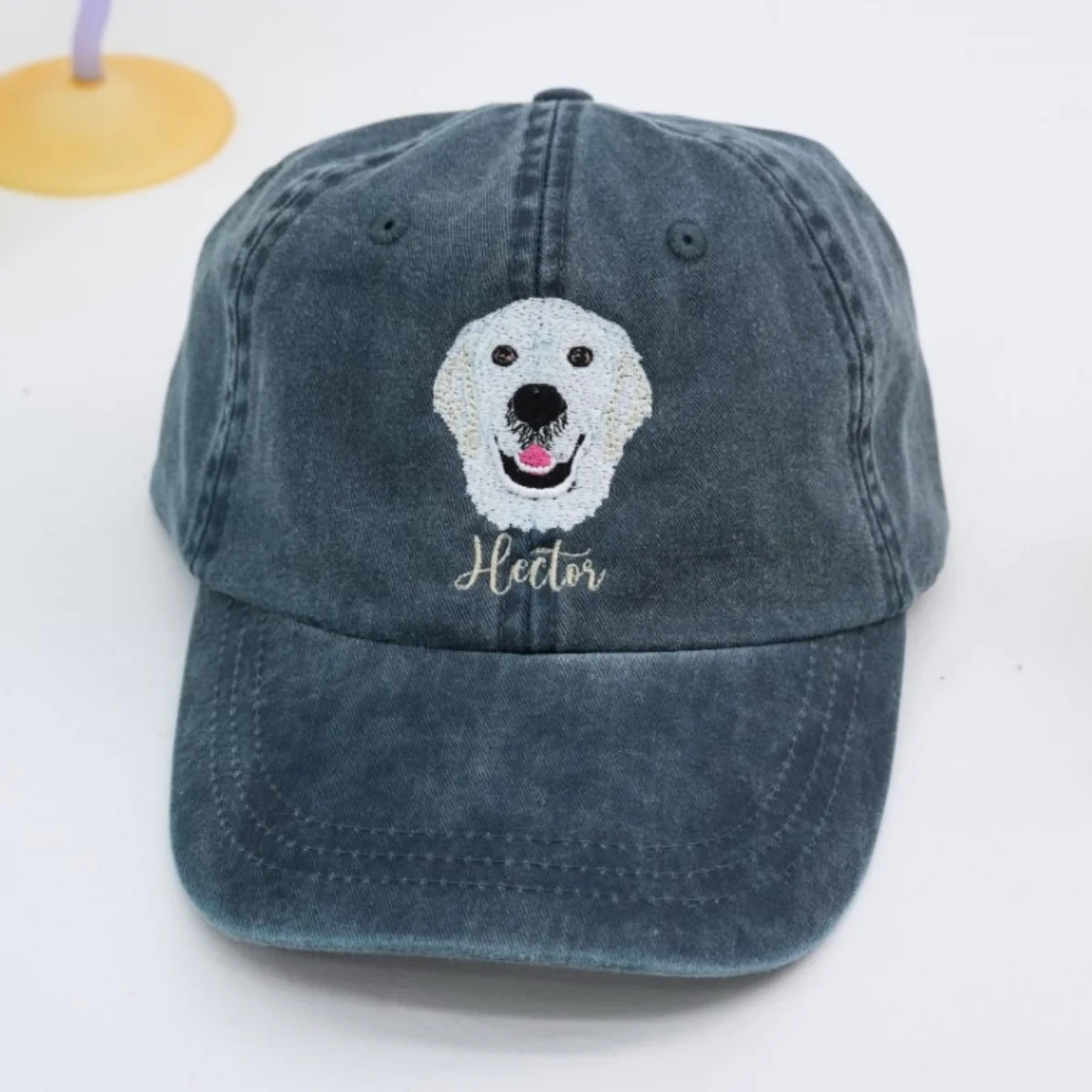 Personalized Dog Photo Embroidered Cap - Custom Pet Portrait Name Accessory - Dog Parent Lover Gift - Image 2