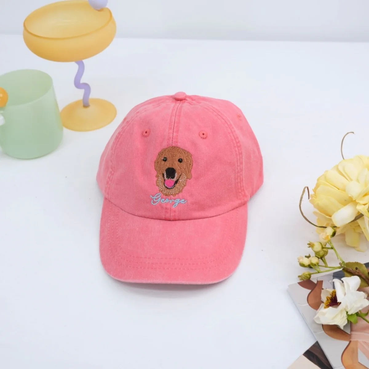 Personalized Dog Photo Embroidered Cap - Custom Pet Portrait Name Accessory - Dog Parent Lover Gift - Image 7