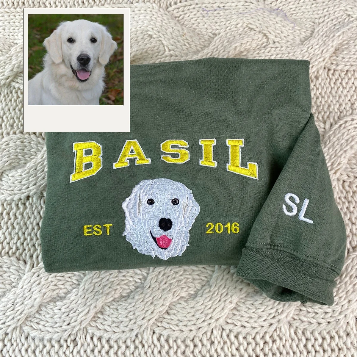 Personalized Dog Photo Hoodies - Custom Pet Picture Embroidered Sweatshirts - Photo Embroidery Pet Lover Gift - Image 3