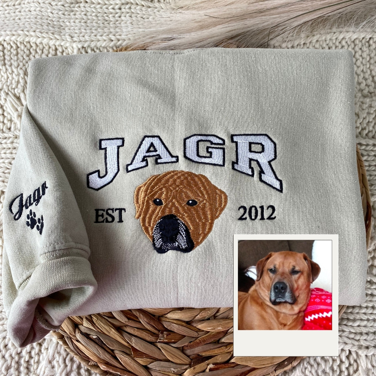 Personalized Dog Photo Hoodies - Custom Pet Picture Embroidered Sweatshirts - Photo Embroidery Pet Lover Gift - Image 6