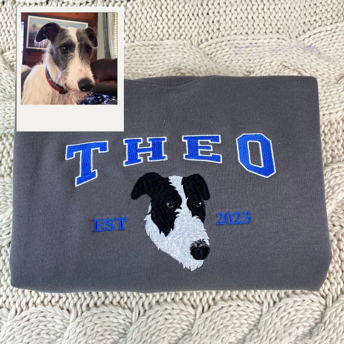 Personalized Dog Photo Hoodies - Custom Pet Picture Embroidered Sweatshirts - Photo Embroidery Pet Lover Gift - Image 7