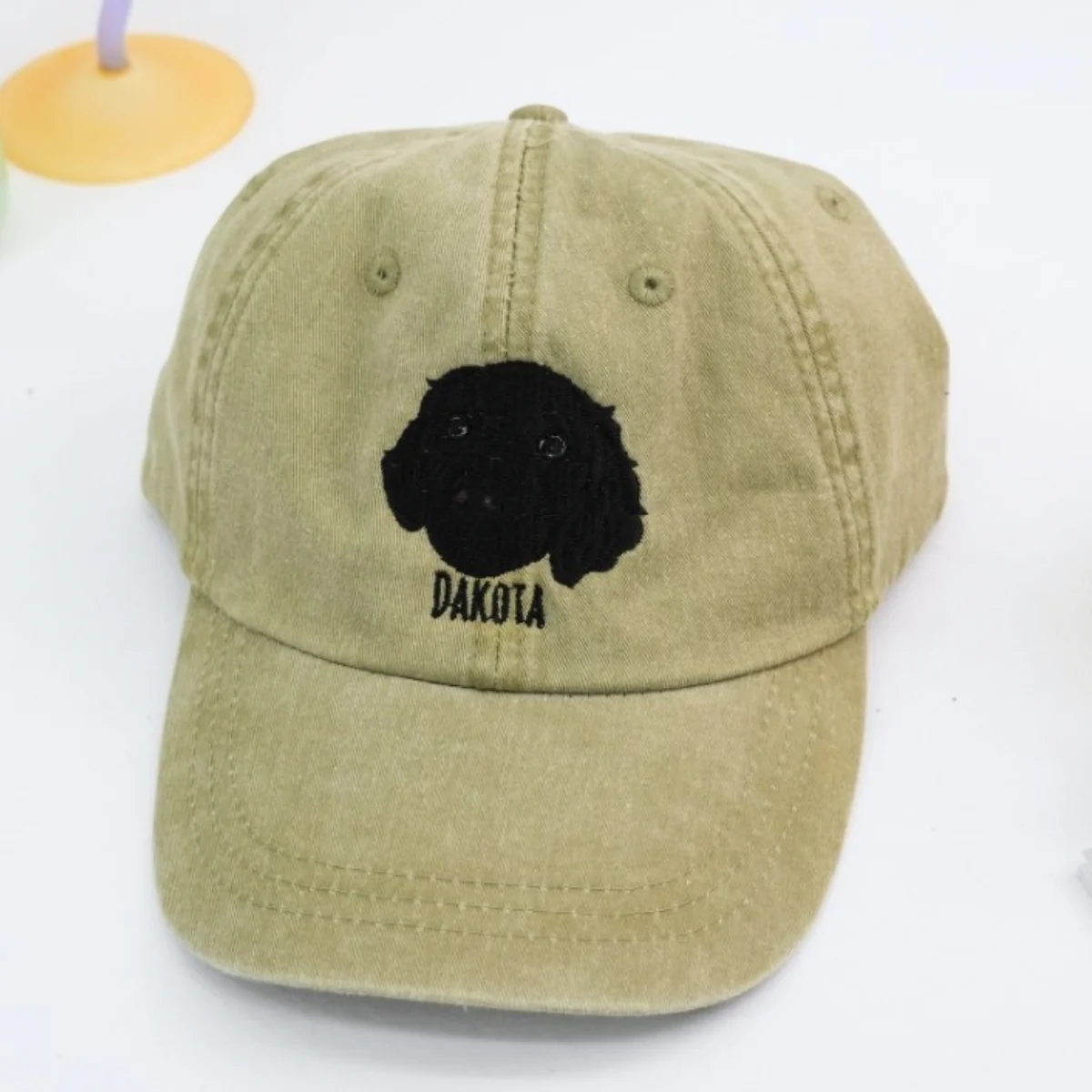 Personalized Dog Portrait Embroidered Cap - Custom Pet Portrait Name Accessory - Dog Parent Lover Gift - Image 4