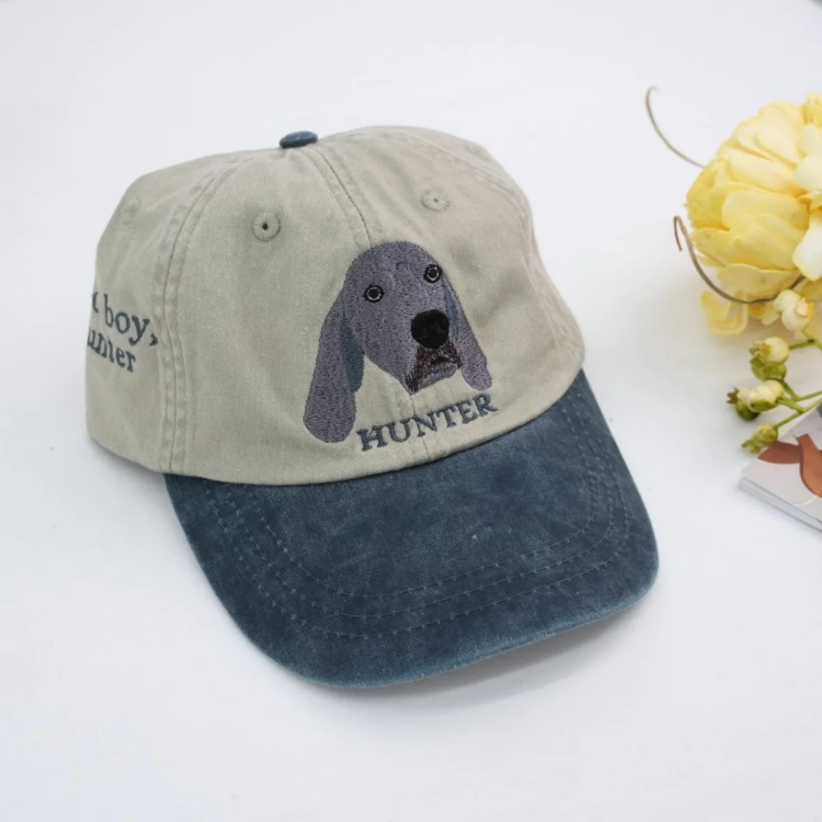 Personalized Dog Portrait Embroidered Cap - Custom Pet Portrait Name Accessory - Dog Parent Lover Gift - Image 7