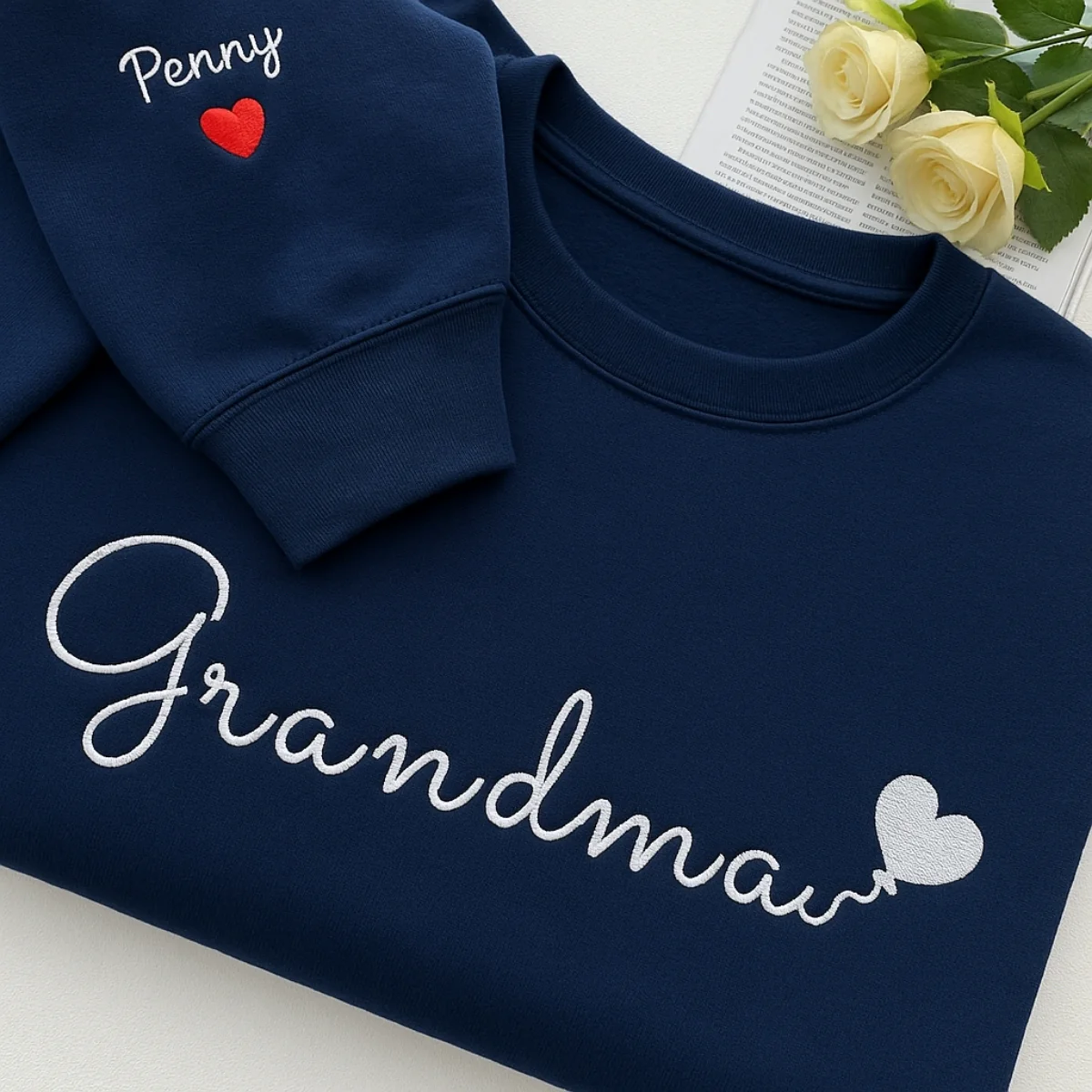 Personalized Grandma Gift - Custom EST Sweatshirt - Grandchildren Names Embroidered - Image 7