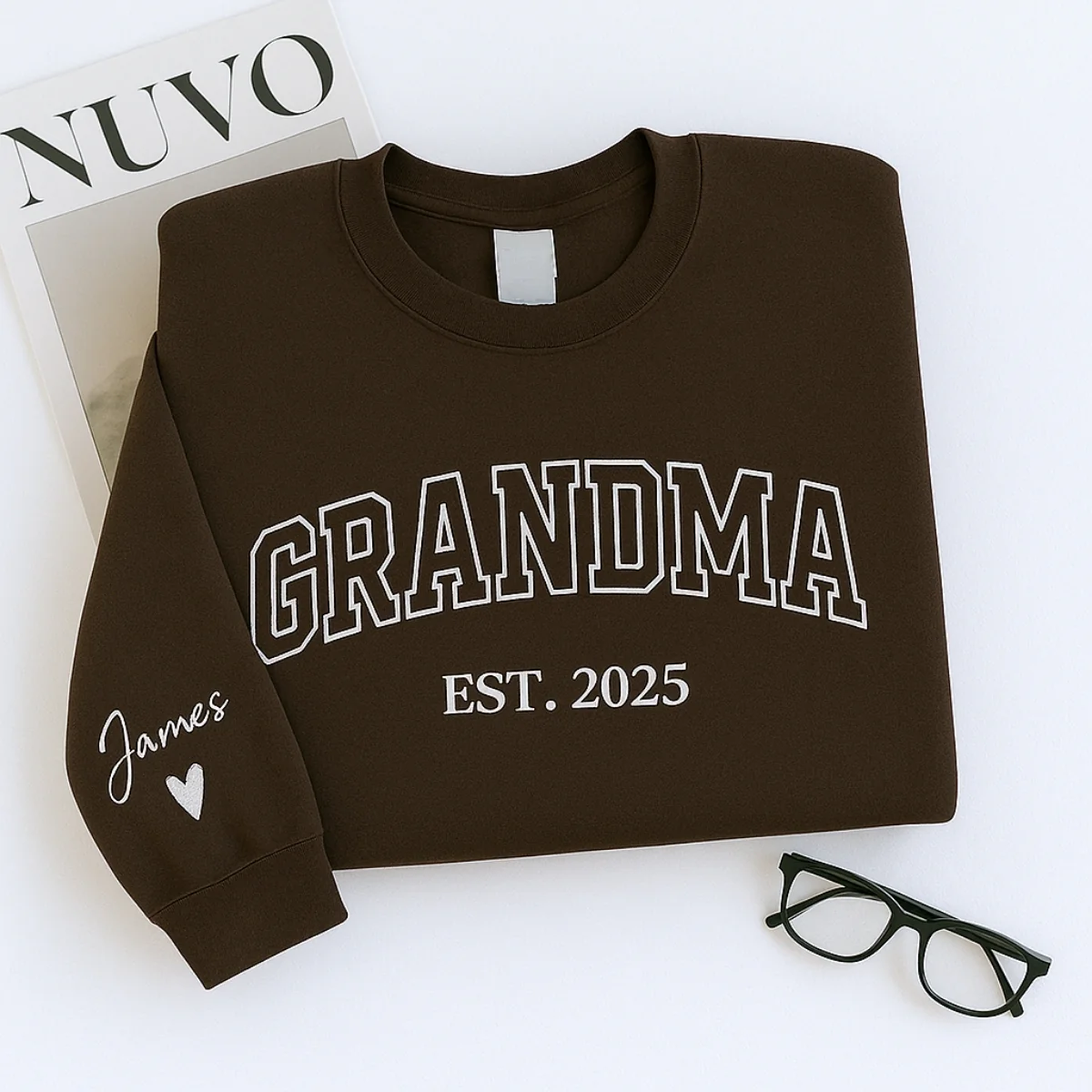 Personalized Grandma Sweatshirt | Custom EST Embroidered - Grandchildren Names Gift - Image 2