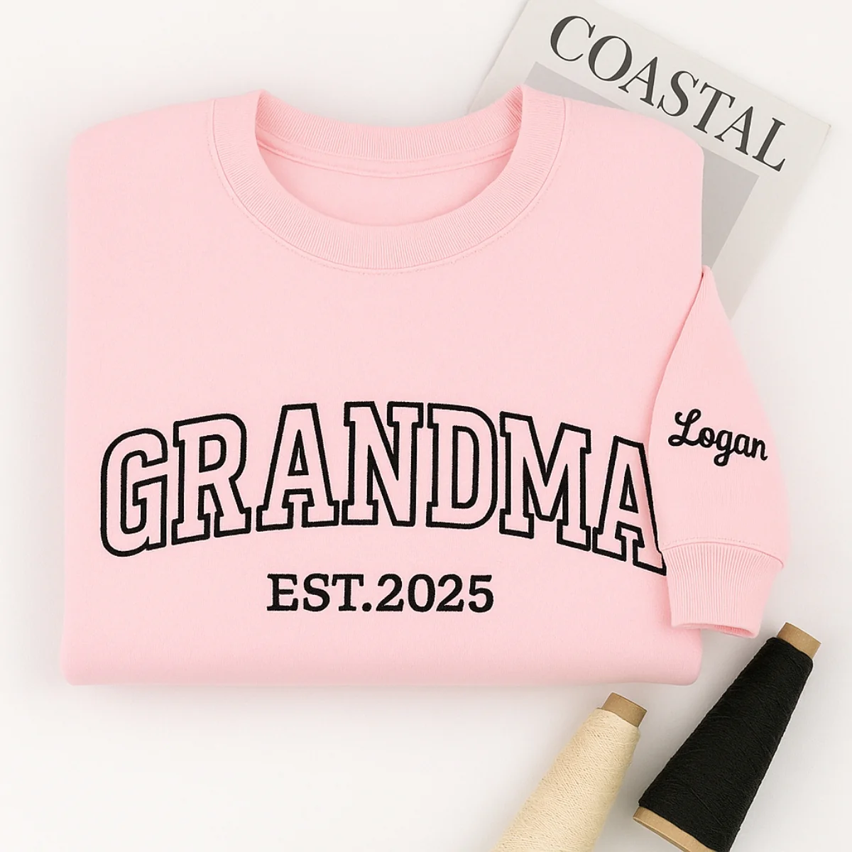 Personalized Grandma Sweatshirt | Custom EST Embroidered - Grandchildren Names Gift - Image 3