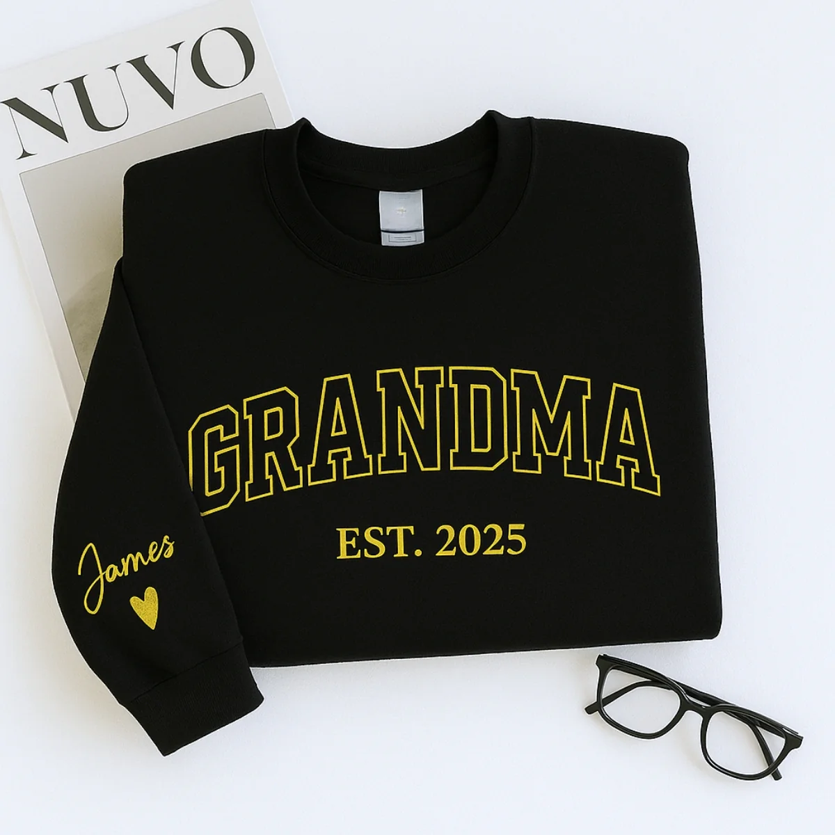Personalized Grandma Sweatshirt | Custom EST Embroidered - Grandchildren Names Gift - Image 5