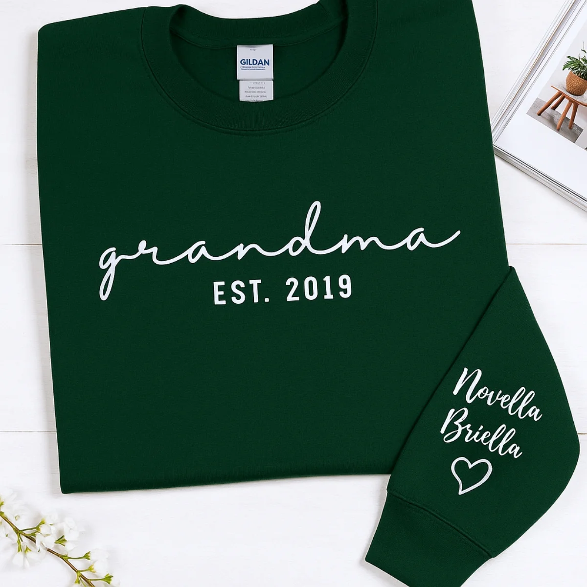 Personalized Grandma Sweatshirt - Custom Grandchildren Names Embroidered - Perfect Grandma Gift - Image 2