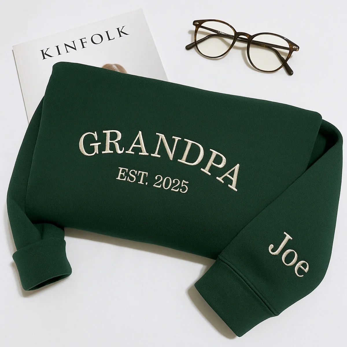 Personalized Grandpa Sweatshirt - Custom Grandchild Name Embroidered - Perfect Grandpa Gift - Image 6