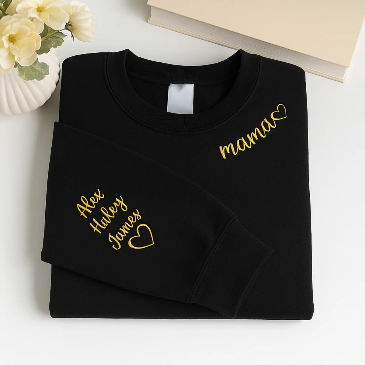 Personalized Mama Embroidered Sweatshirts - Custom Mom Hoodie With Kids Names - Mother's Day Gift - Image 2