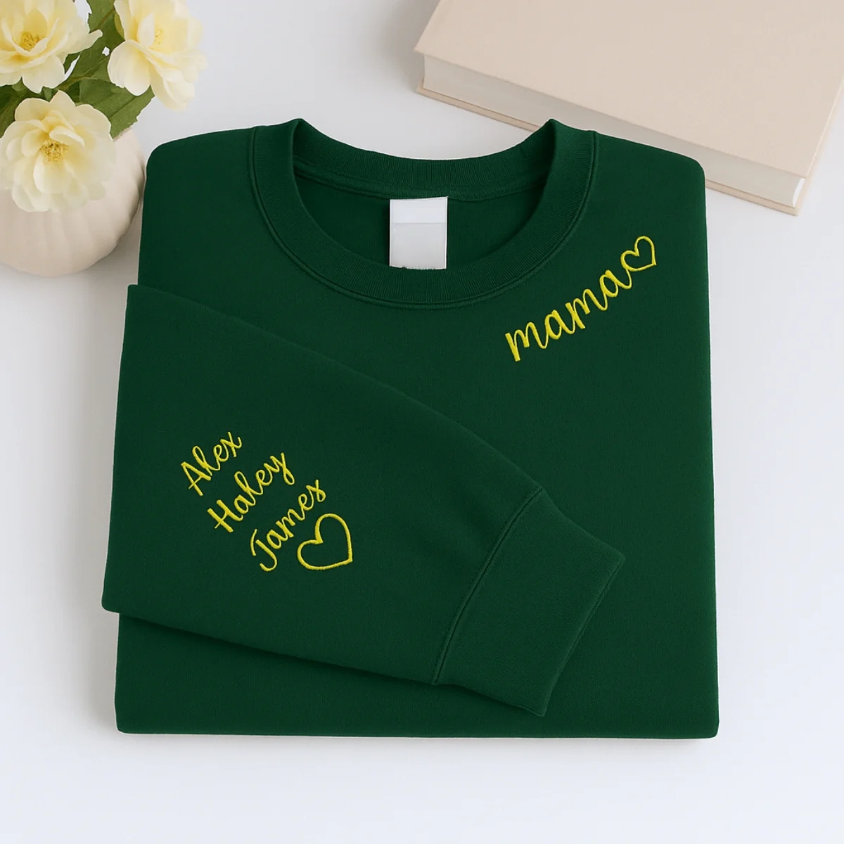 Personalized Mama Embroidered Sweatshirts - Custom Mom Hoodie With Kids Names - Mother's Day Gift - Image 4